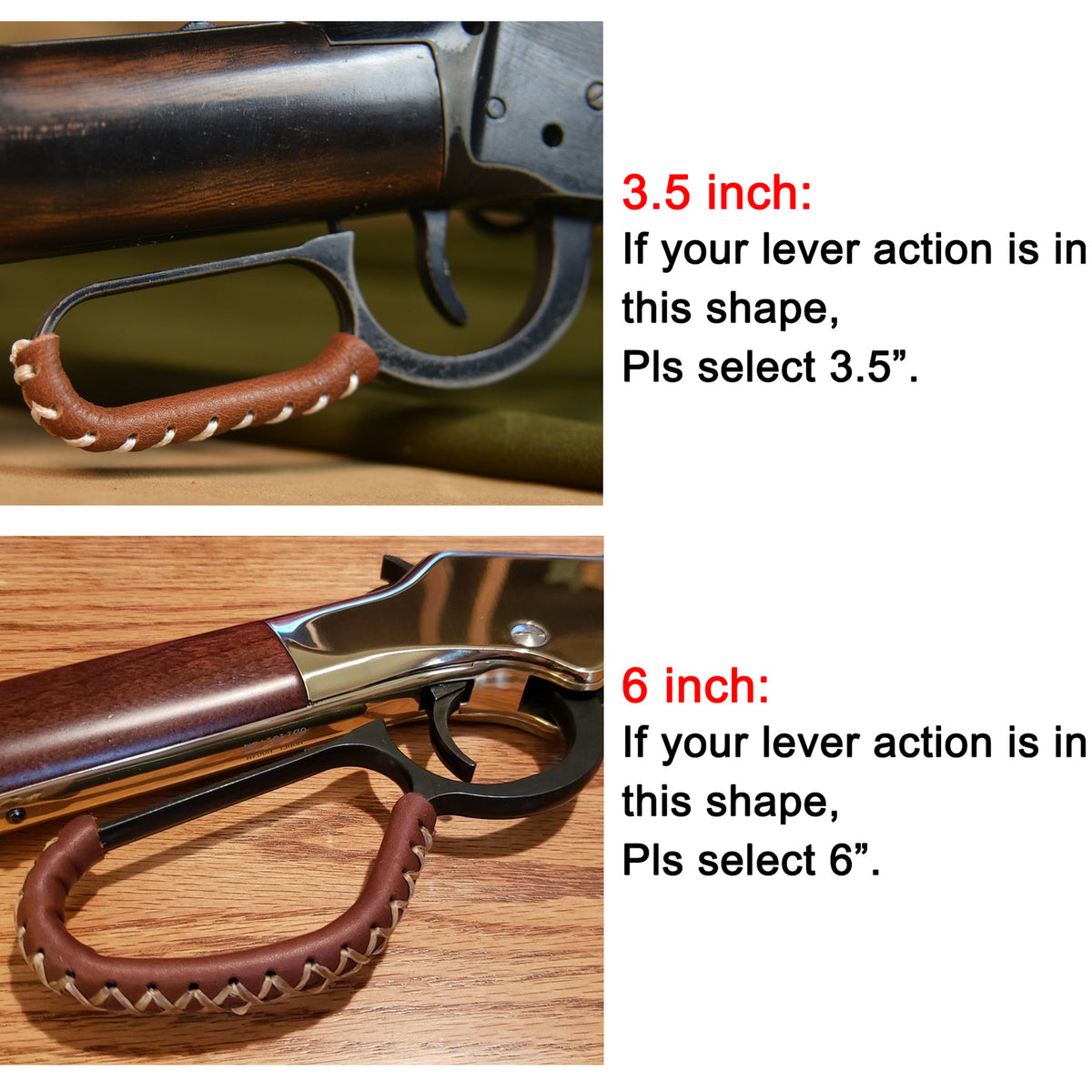 Leather Lever Wrap for Rifles and Shotguns - Full Grain Veg-Tan & Suede Options