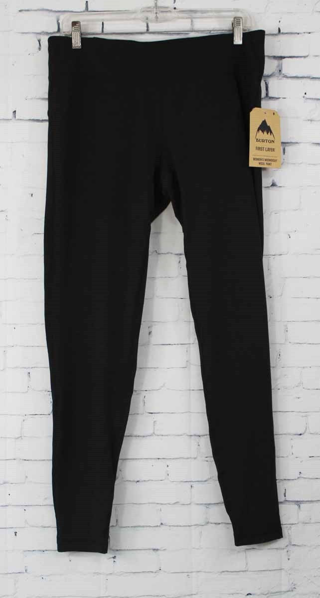 Women’s Wool Midweight Base Layer Pants - Black Heather XL