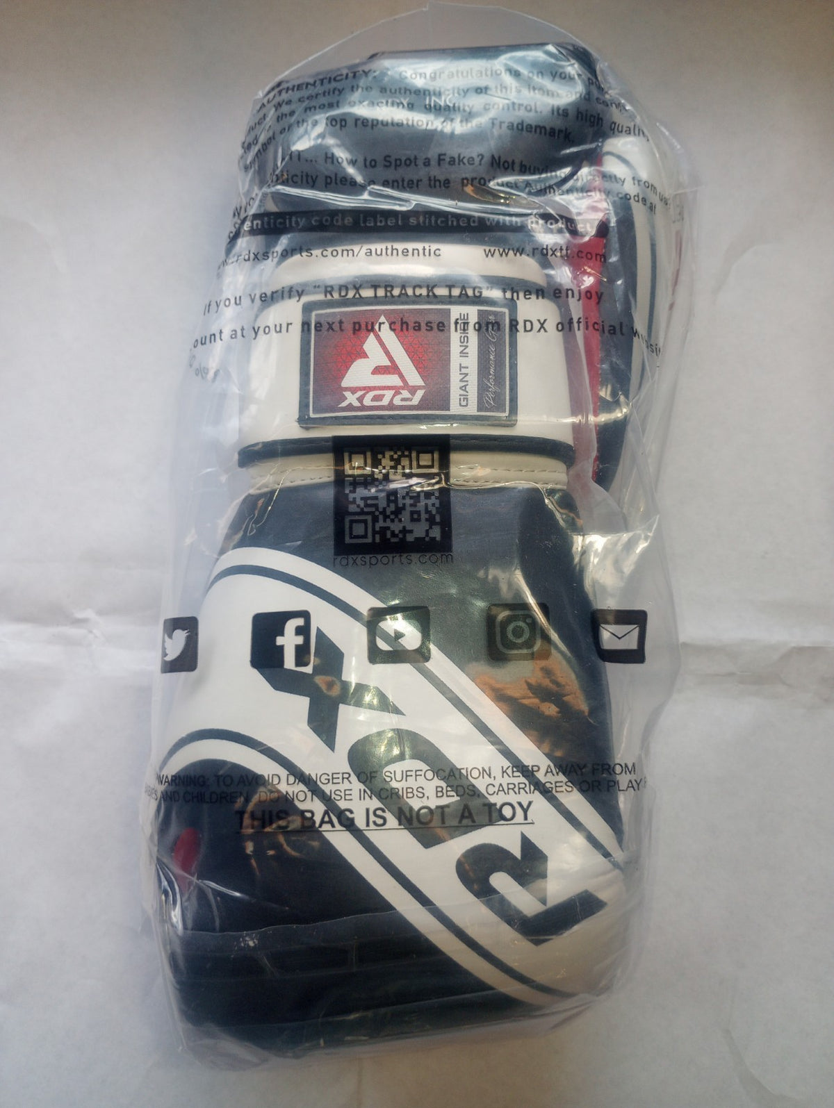 Youth Boxing Gloves 6oz Black and White MMA Fight Gear - RDX JBG-4B