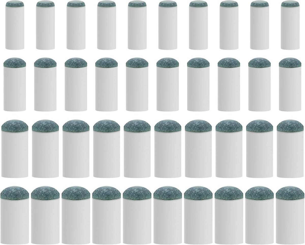 4 Sizes Pool Cue Tips Replacement Kit – 40 Pcs B Layer Leather Tips (9/10/12/13 mm) for Ques