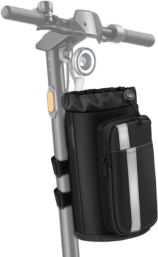 Universal Bike Cup Holder with Phone Pocket for Cycling and Scooter