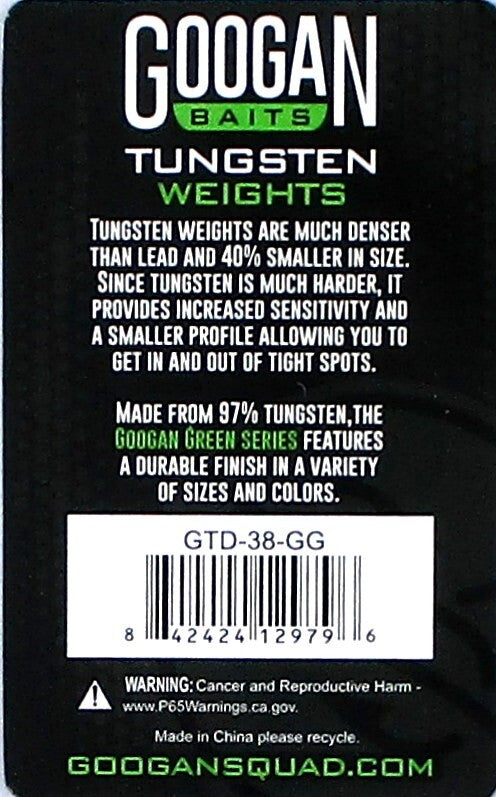 6 Pack Tungsten Drop Shot Weights 3/8 Oz Finesse Fishing Tackle - Green