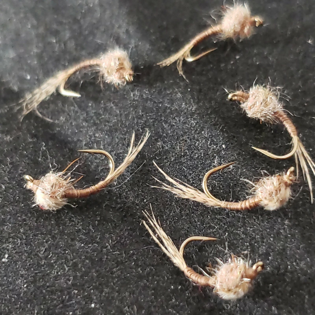 Fly Fishing Flies Size 22 Nymph Midge Brown Tan - Frontier Fly Company
