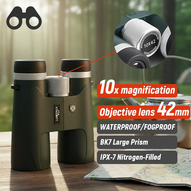 Waterproof Fogproof 10x42 Binoculars for Outdoor Bird Watching & Nature Viewing