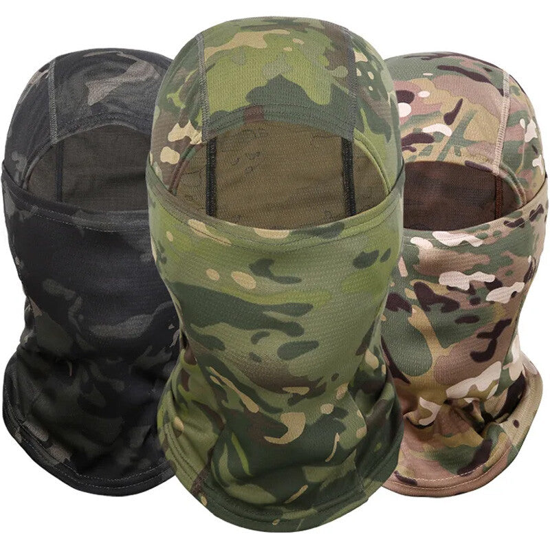 Tactical Camo Face Mask UV Protection Balaclava for Outdoor Activities