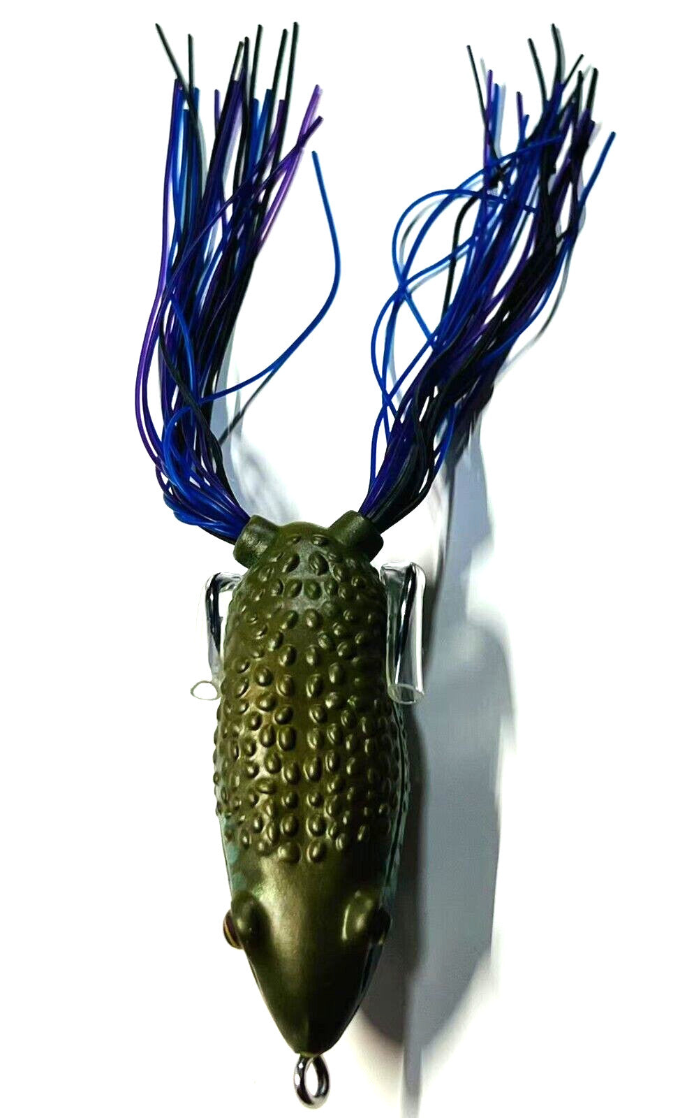 Bass Fishing Frog Lure - Eco Toad Hollow Body Soft Rubber Bait with Hooks