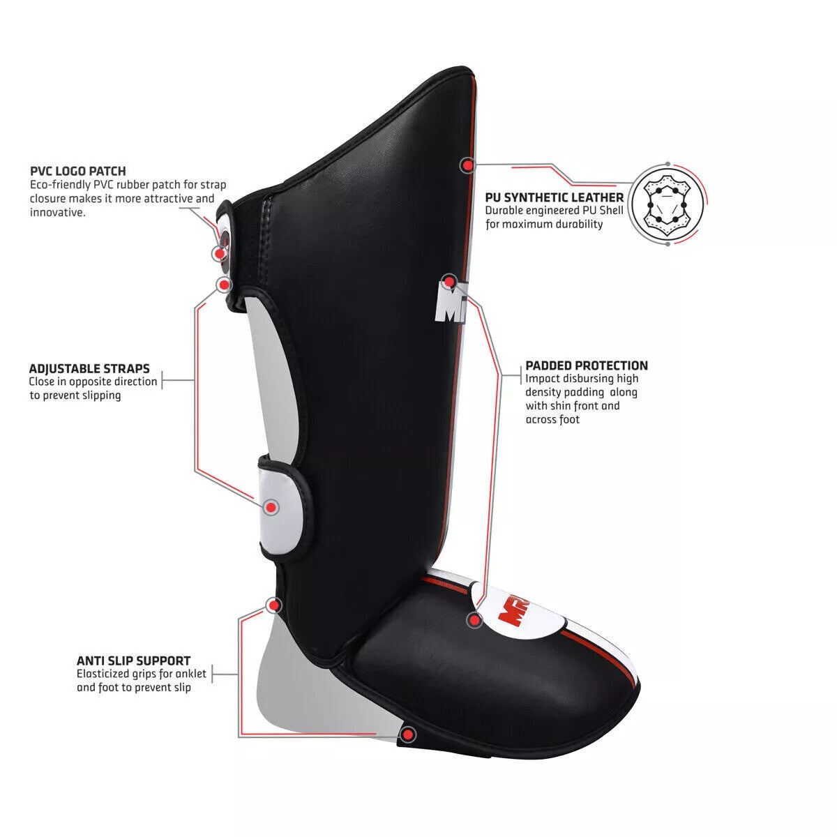 Kickboxing Shin Guards MMA Muay Thai Protective Leg Pads Training Gear