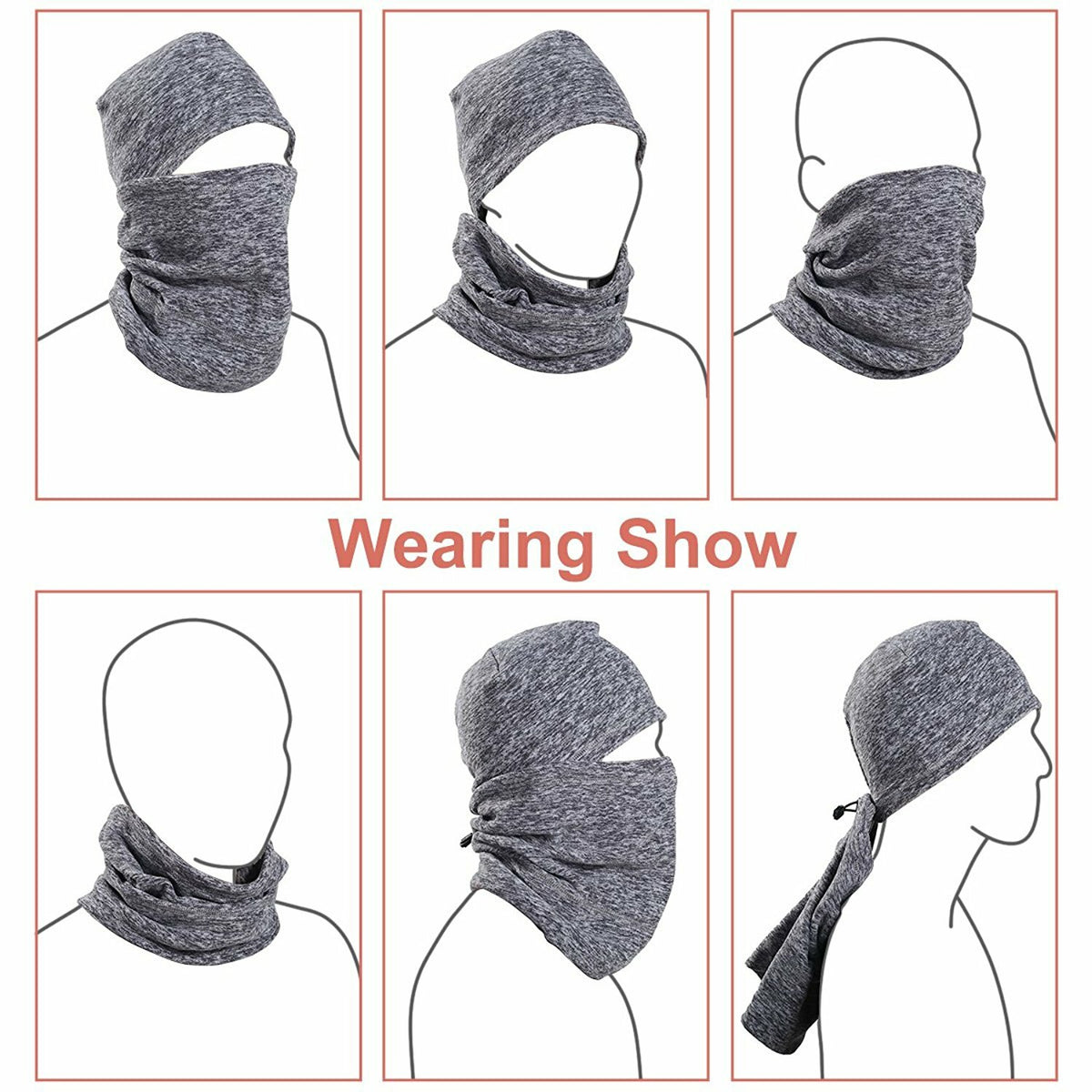 Winter Windproof Balaclava Ski Mask for Men Women Fleece Neck Warmer Face Cover