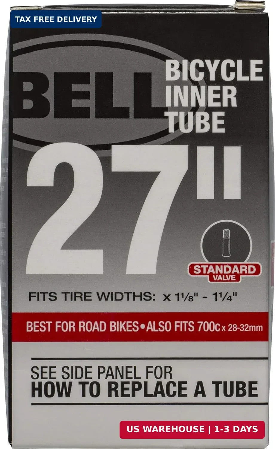 Bell Bicycle Inner Tube 27 x 1 1/8 - 1 1/4 Schrader Valve