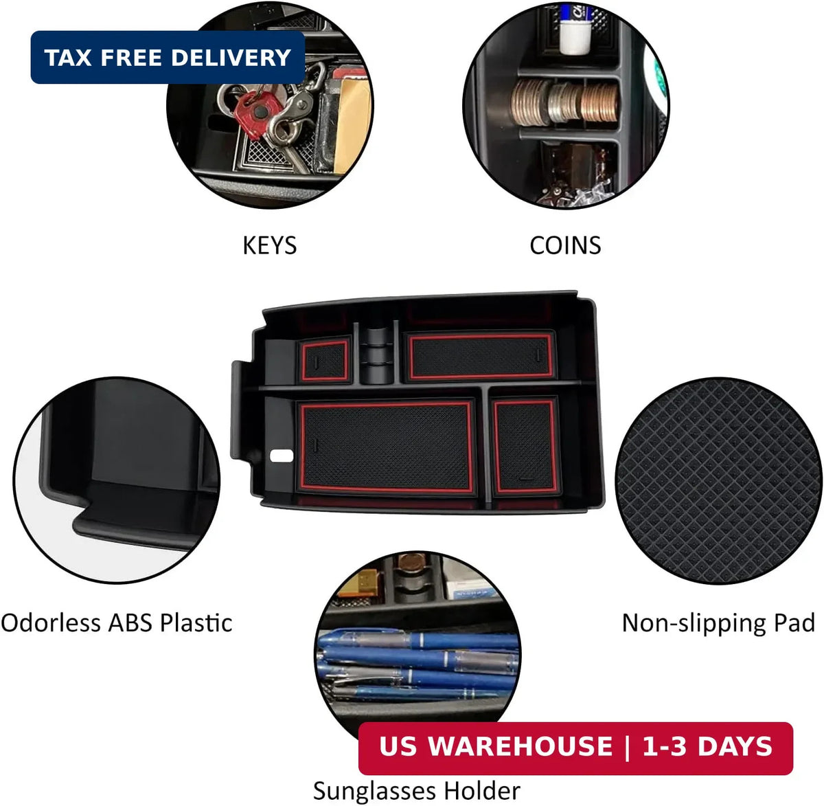 Center Console Organizer Tray for Ford Escape & Bronco Sport 2020-2026
