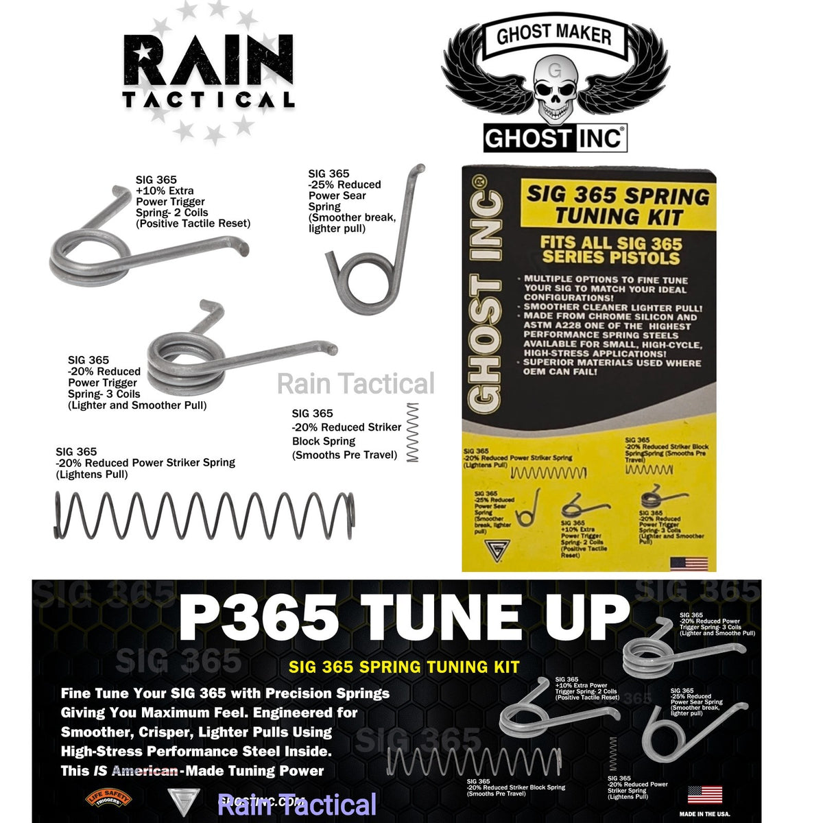 Spring Kit for Sig P365 P365XL P365X Micro Comp Trigger Tuning