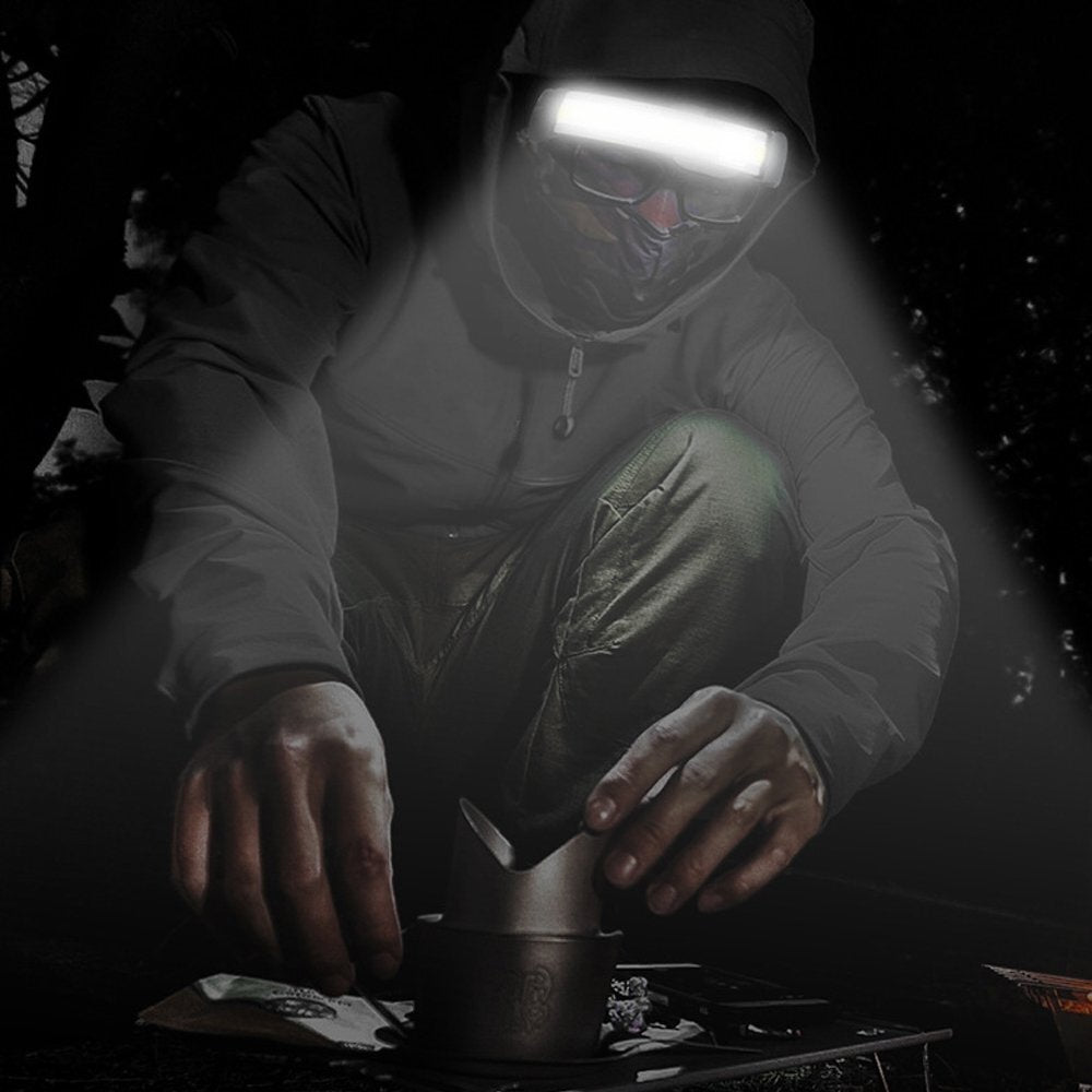 Rechargeable Headlamp with 220° Wide Beam for Running Camping and Outdoor Activities