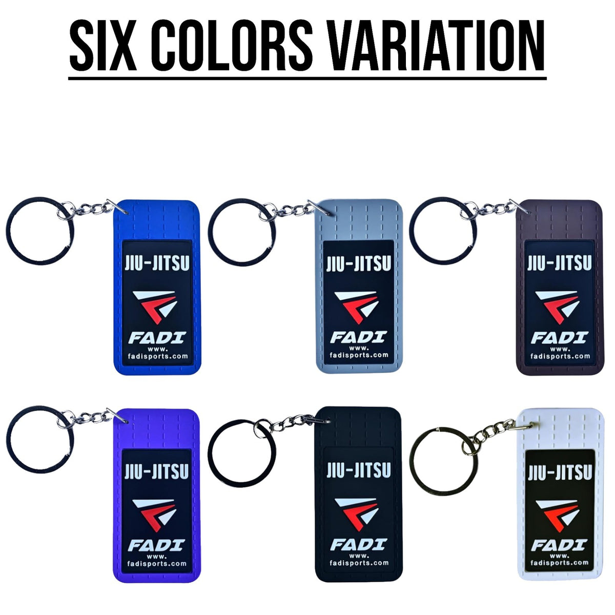 Martial Arts Keychain Rubber Belt Replica for MMA BJJ & Grappling Fans