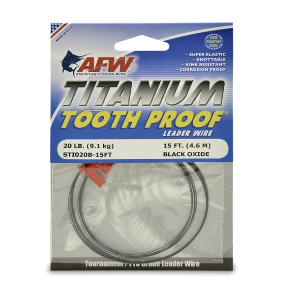 Tooth Proof Titanium Leader Wire - Single Strand Fishing Leader 15 ft