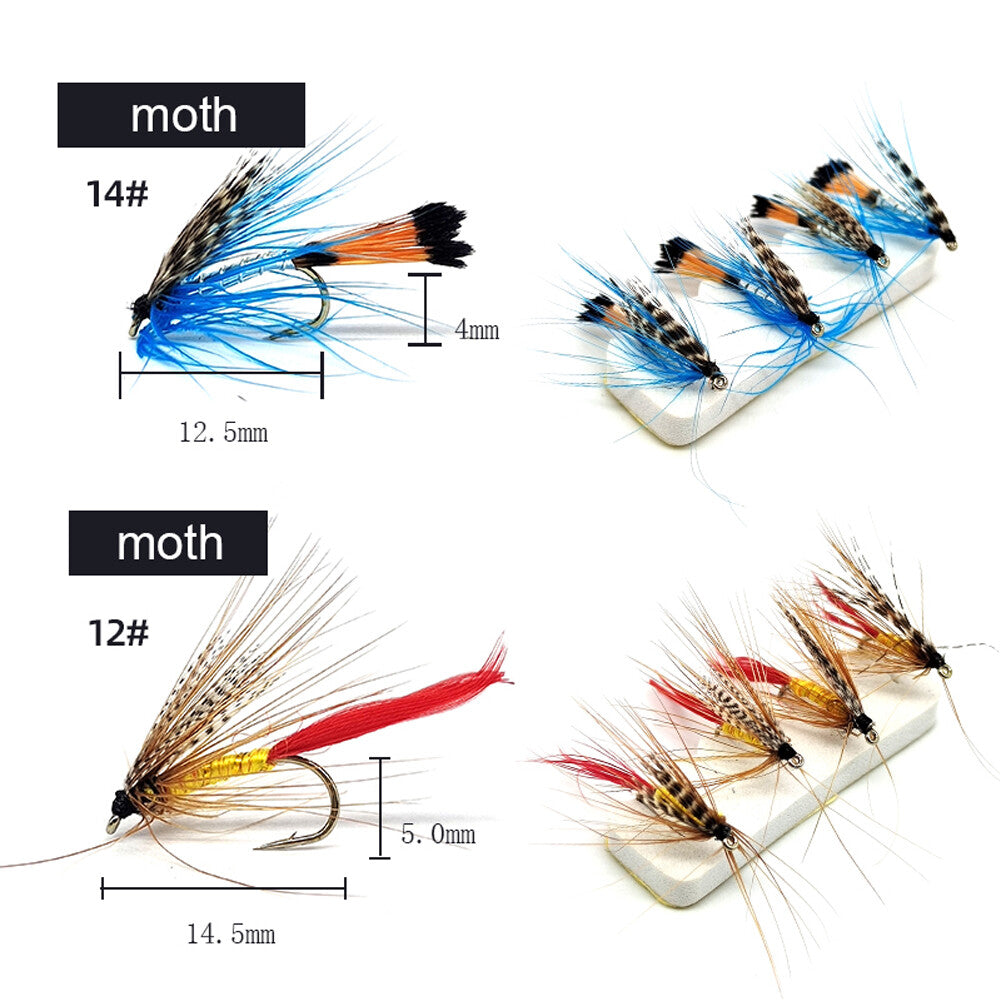 Fly Fishing Flies Kit Assortment 64pcs with Fly Box for Trout Bass