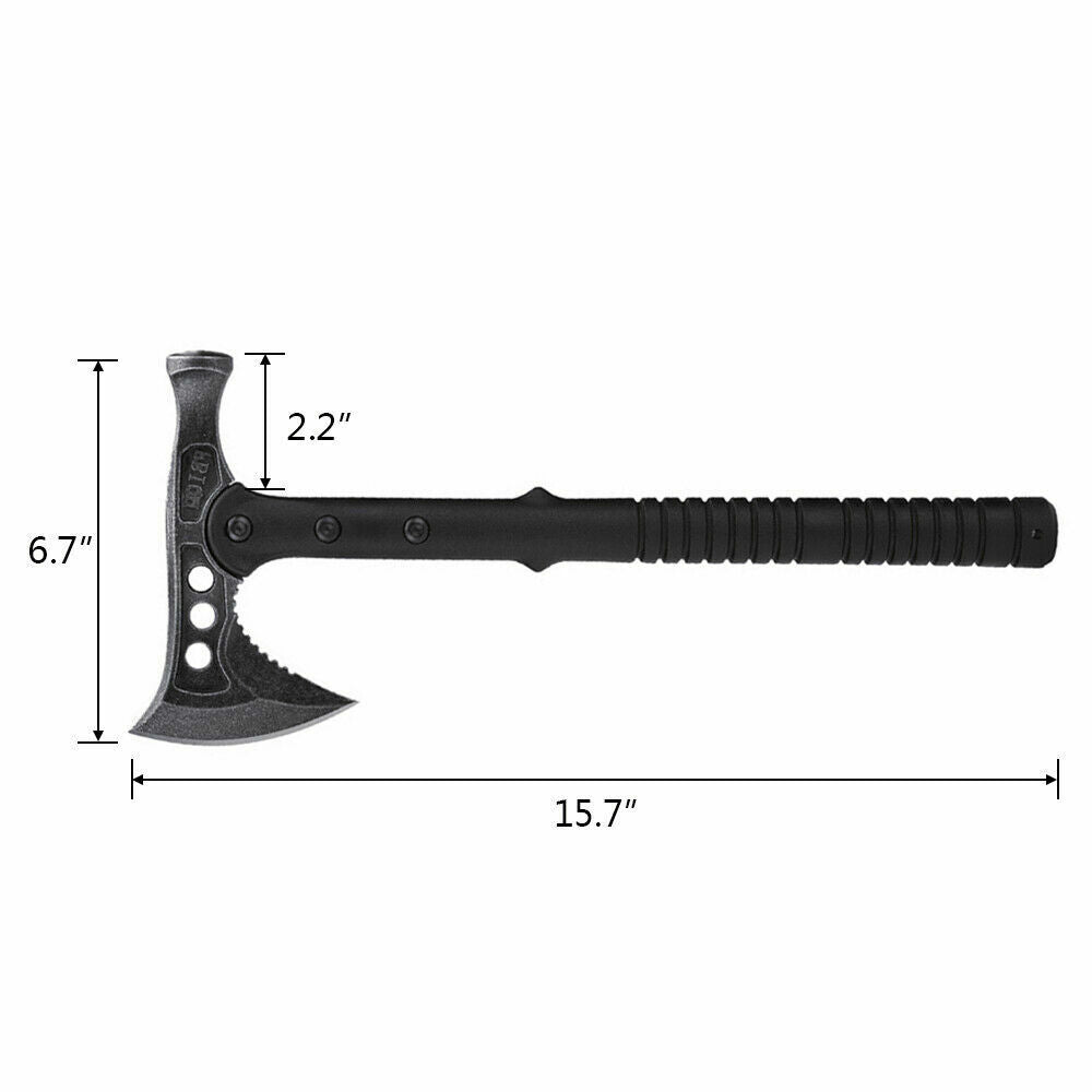 16-Inch Tactical Camping Hatchet with Nylon Fiber Handle and Sheath
