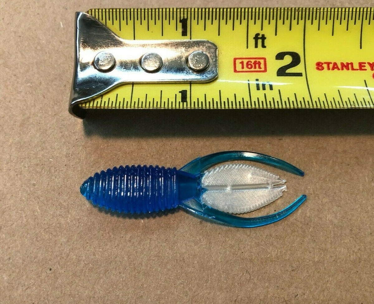 2-Inch Crappie Beaver Tail Soft Plastic Lures 100-Pack for Panfish Fishing
