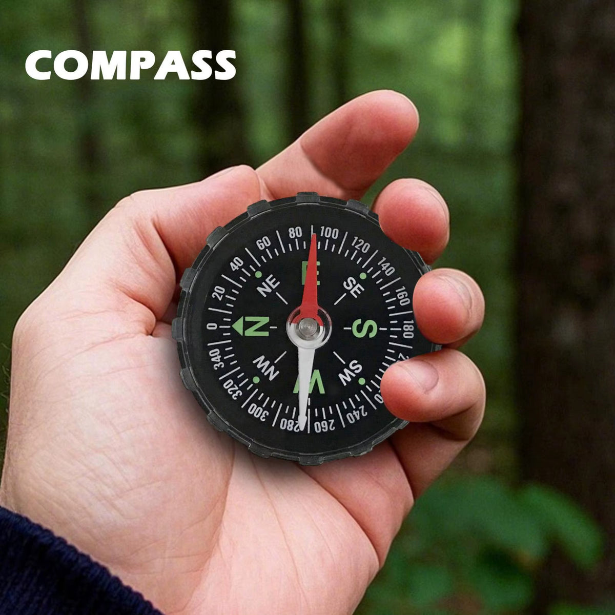 Waterproof Hiking Compass Multifunctional Navigation Survival Mountaineering Tool