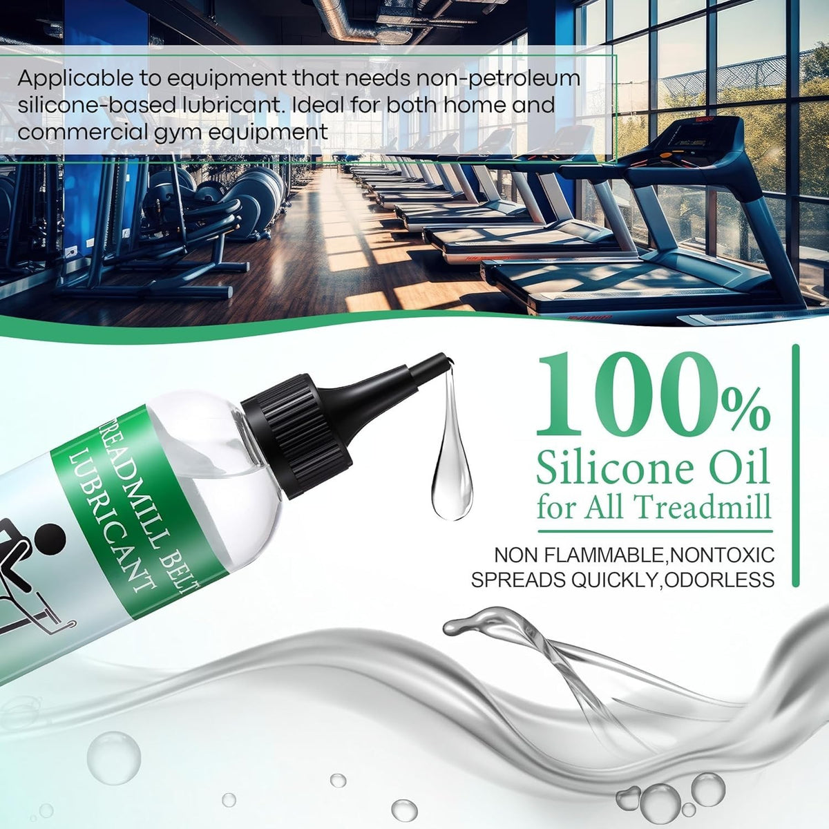 Treadmill Belt Lubricant Silicone Oil 240ml - High Temperature Resistant