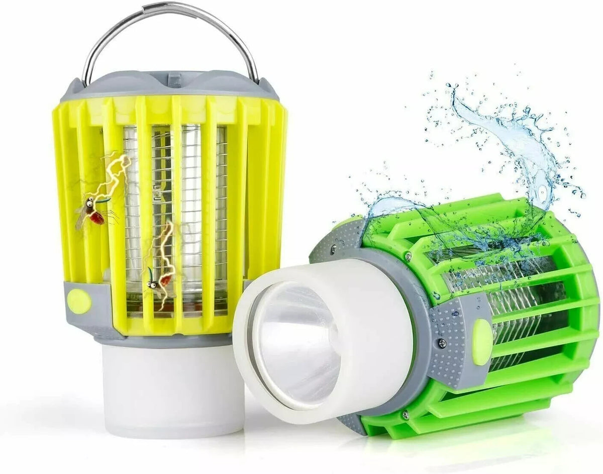 4-in-1 Rechargeable Camping Lantern with Mosquito Zapper and Ultraviolet Light