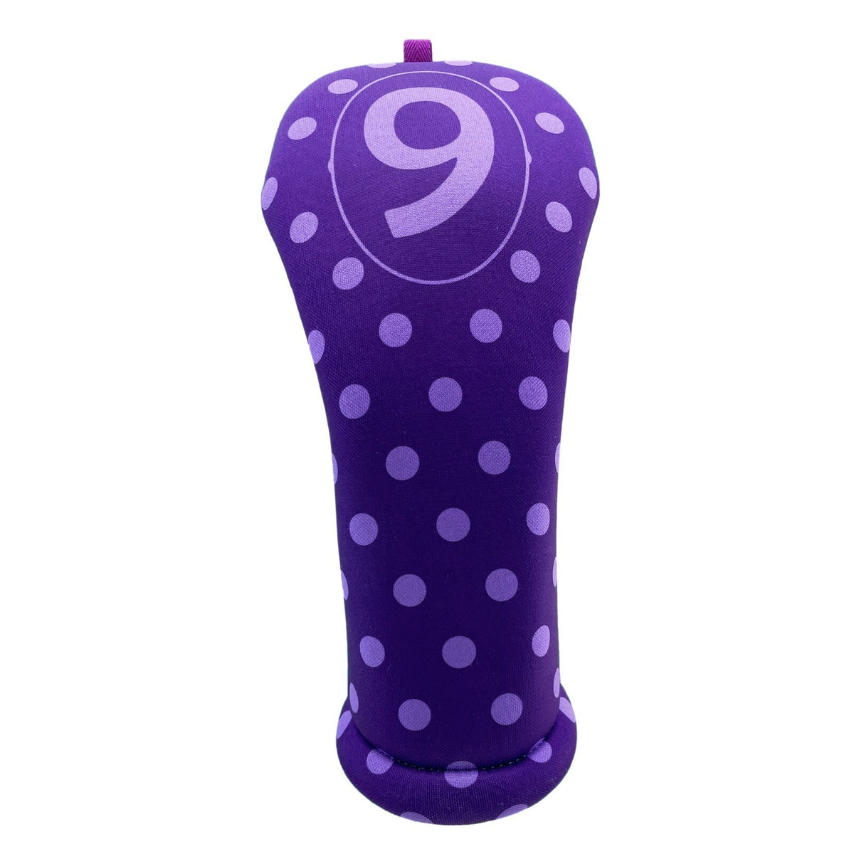 Women's Golf Club Headcover with Purple Polka Dots - Multiple Sizes & Clubs