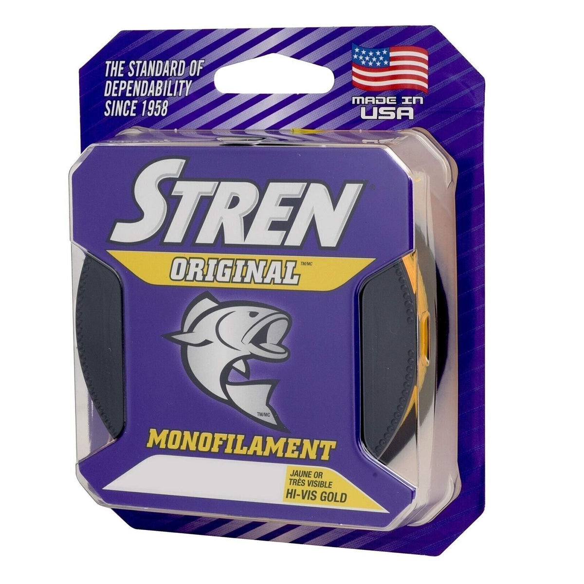 10lb Monofilament Fishing Line 300 Yards Hi-Vis Gold - Strong & Abrasion Resistant