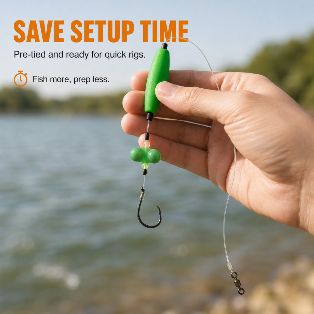 Pre-Tied Catfish Float Rig with 6/0 Circle Hooks - 12PCS for Catfishing