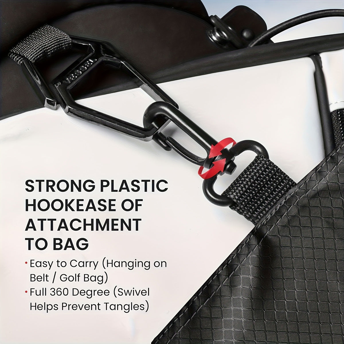 Golf Accessory Pouch Bag with Zipper and Multiple Pockets for Valuables and Tees