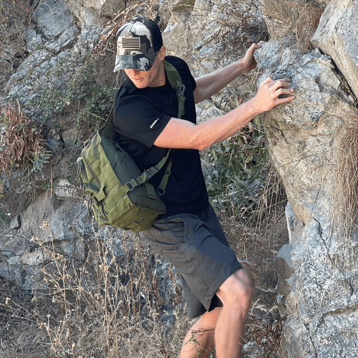 Tactical Military Sling Bag 15L with Molle Webbing and Adjustable Shoulder Strap