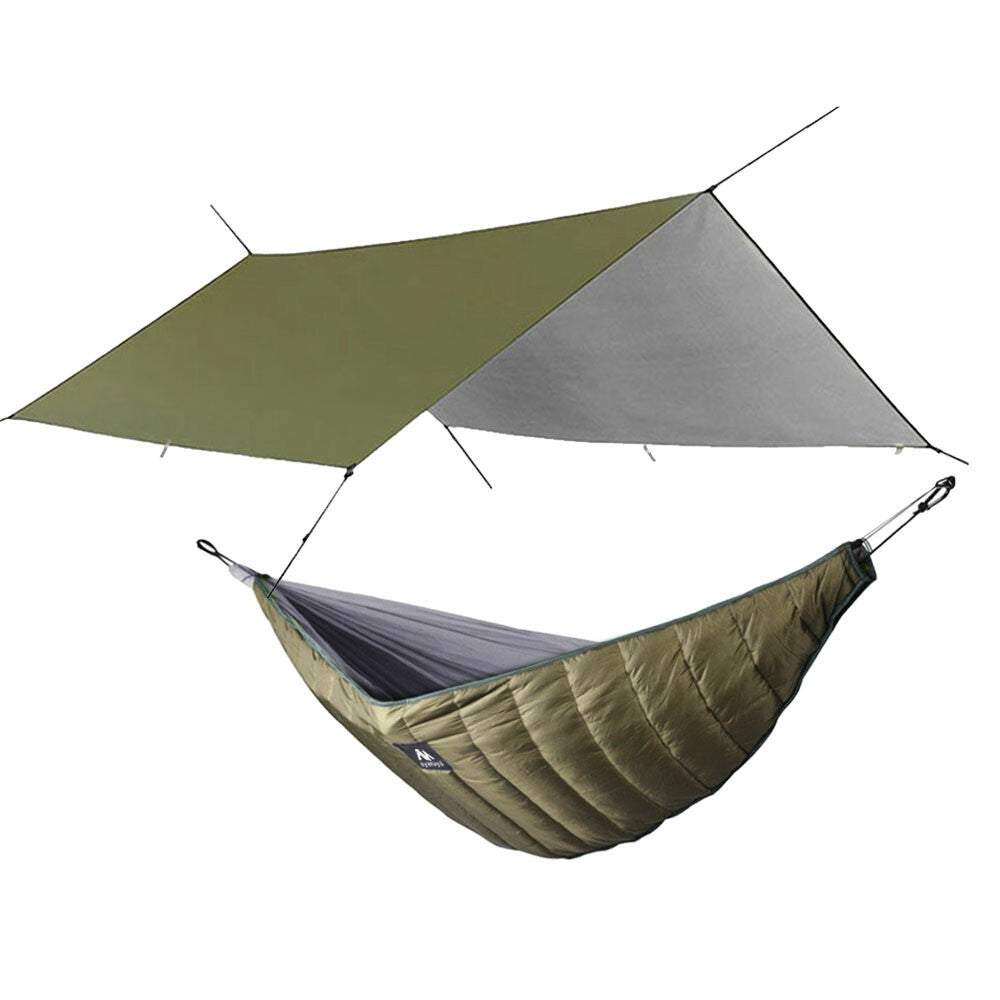 Camping Hammock with Mosquito Net, Rainfly, Under Quilt & Tarp Set