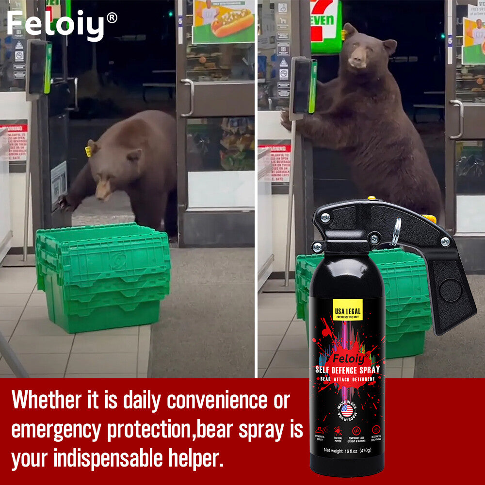 Self Defense Bear Spray 16oz - Deterrent for Bear Attacks, Humane and Environmentally Safe