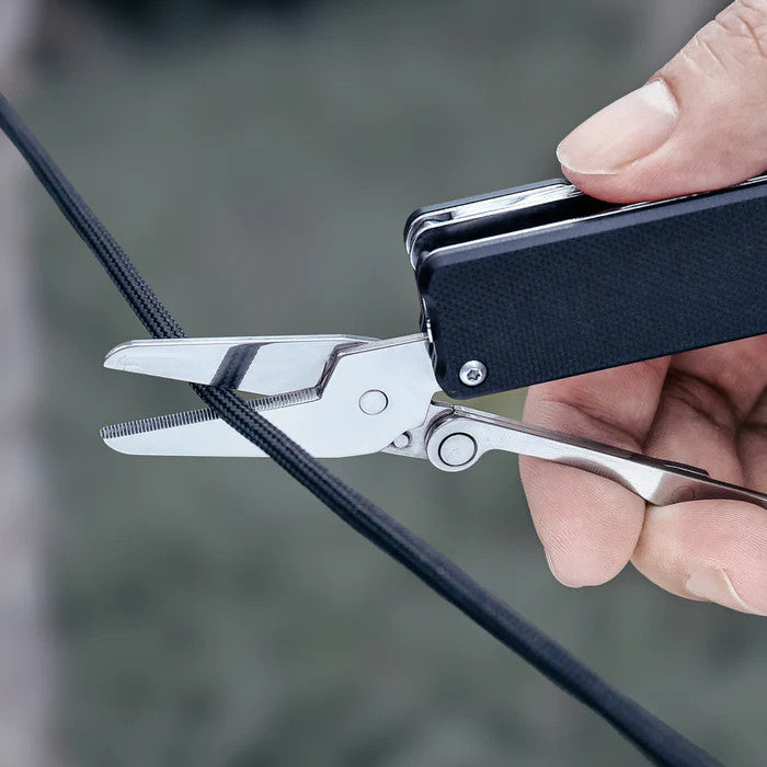 Multi-Tool with Scissors and Blade - Black G10 Handle, Pocket Size
