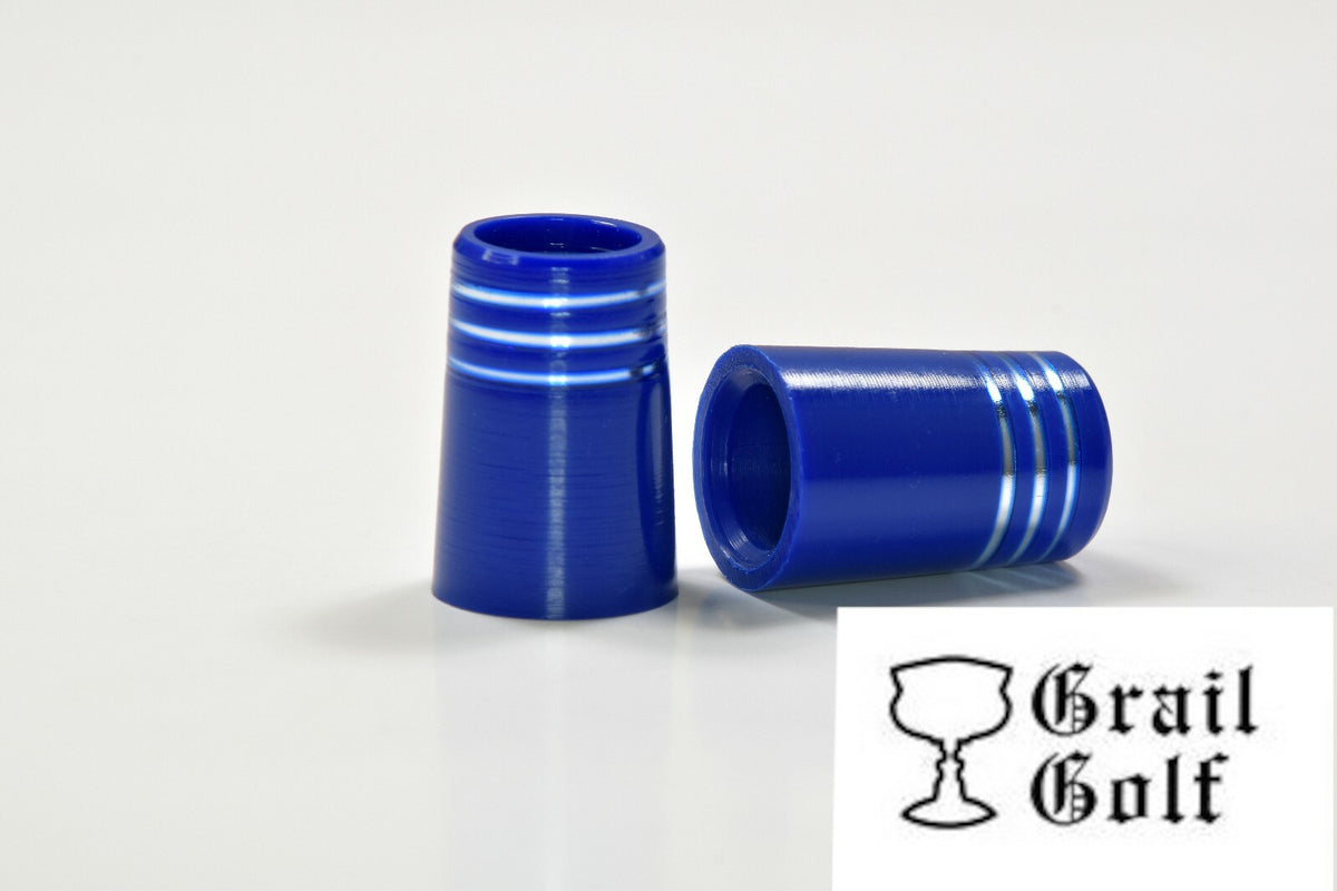Golf Ferrules Ultra Premium Blue Iron Taper Tip .365 3 Chrome Rings Lot
