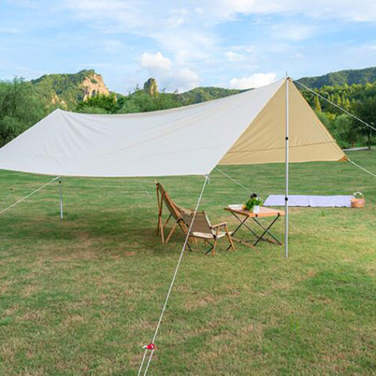 Adjustable Tent Poles Set for Camping Canopy Awning Shelter - Aluminum Telescopic