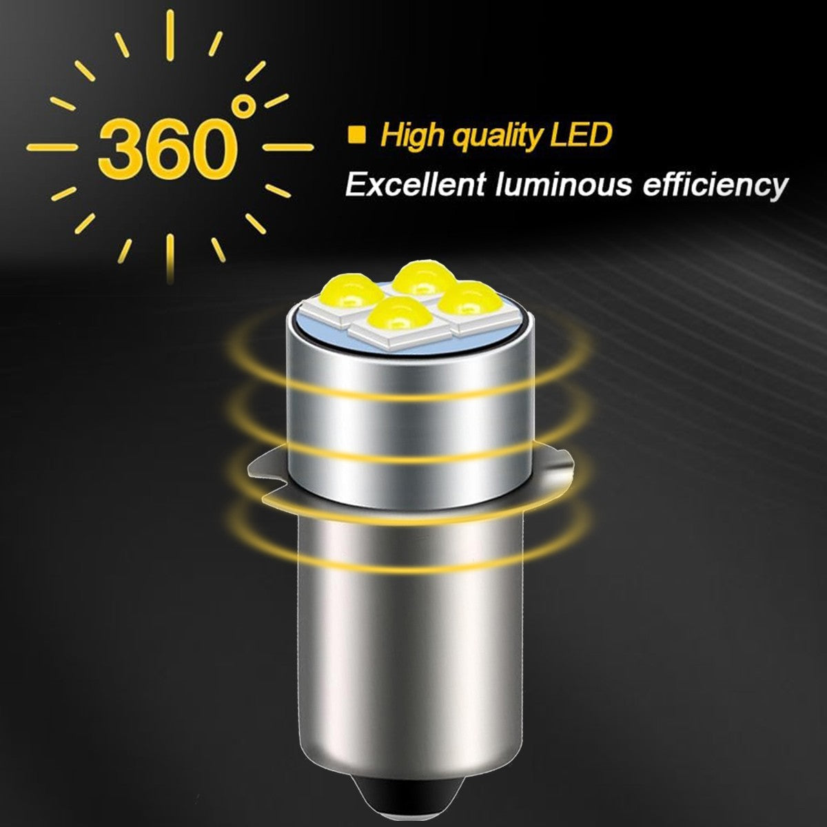 2-Pack P13.5S 19.2V LED Bulbs for Flashlights and Worklights