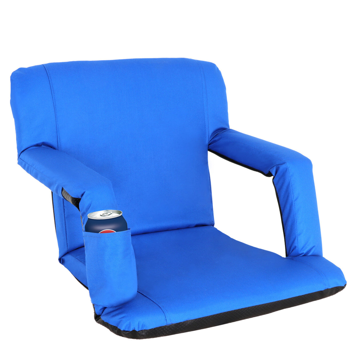 Portable Stadium Seat Chair with Reclining Backrest and Padded Cushion