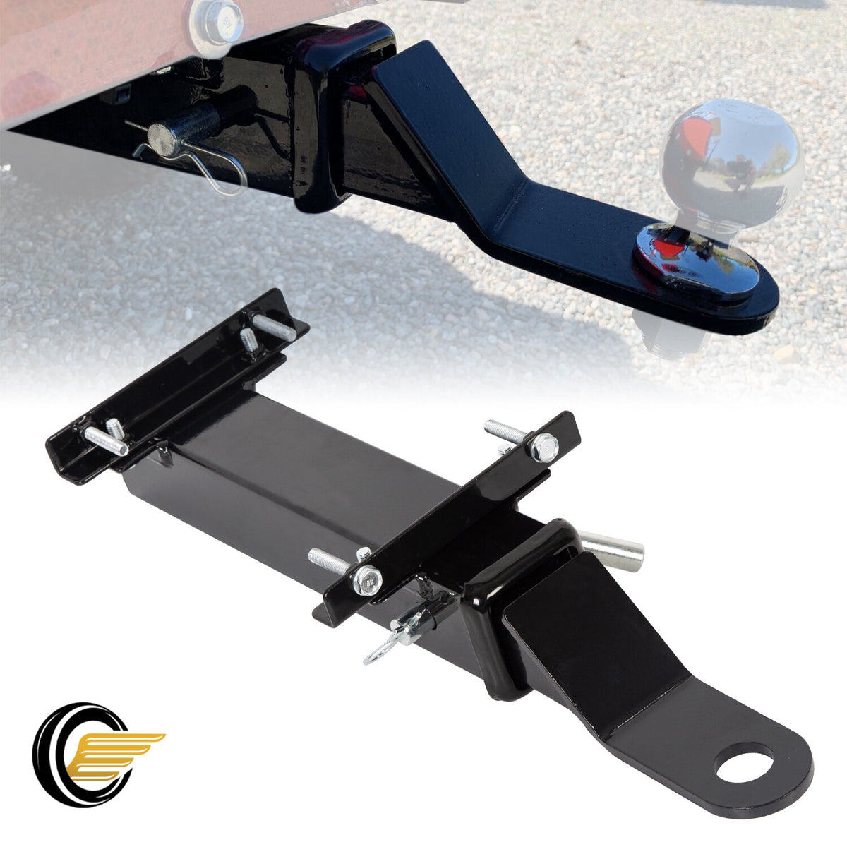 Golf Cart Trailer Hitch with 2-Inch Receiver for Club Car EZGO Yamaha