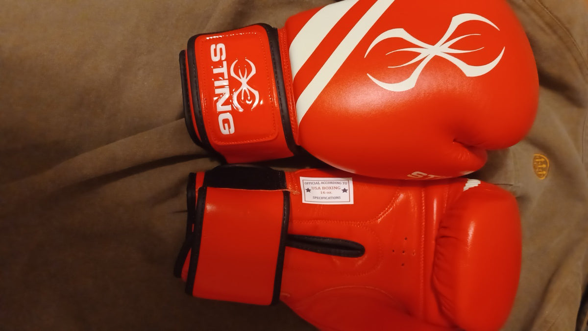 Sting Masters Boxing Gloves 16OZ Red USA Approved Competition Gear