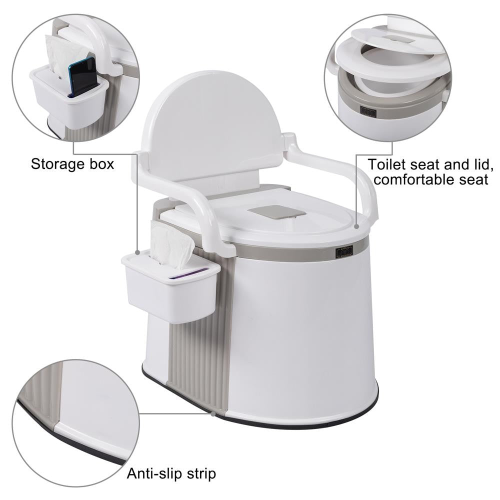 Portable Camping Toilet 5 Gallon with Tissue Box for Outdoor Travel & Hiking