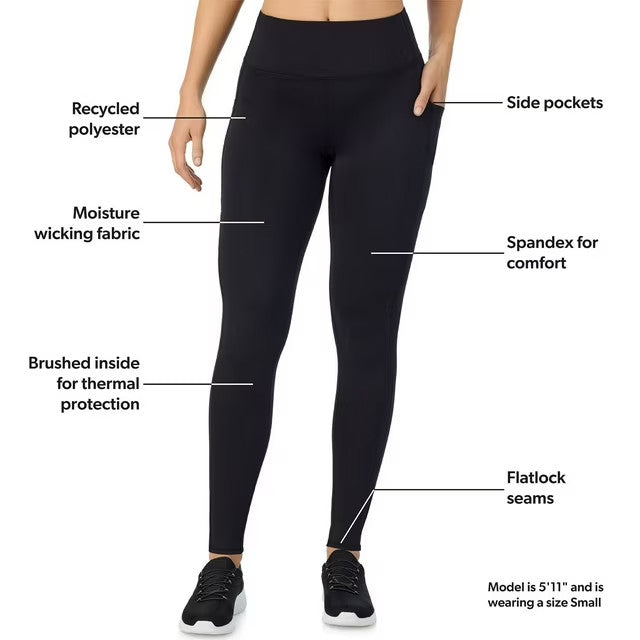 Women's ClimateCore Baselayer Leggings - Black, Multiple Sizes