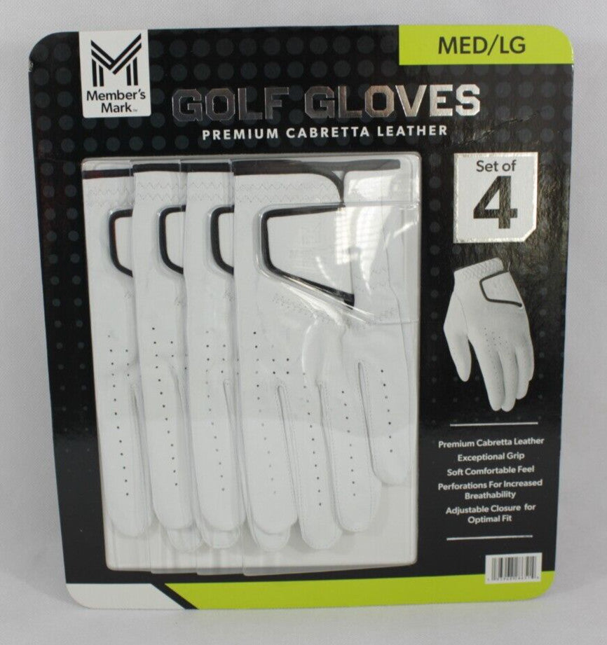 Premium Cabretta Leather Left Hand Golf Glove Set – Flexible, Moisture-Wicking, Durable