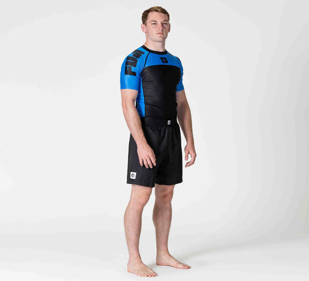 IBJJF Ranked Short Sleeve Rashguard for Jiu Jitsu - Blue
