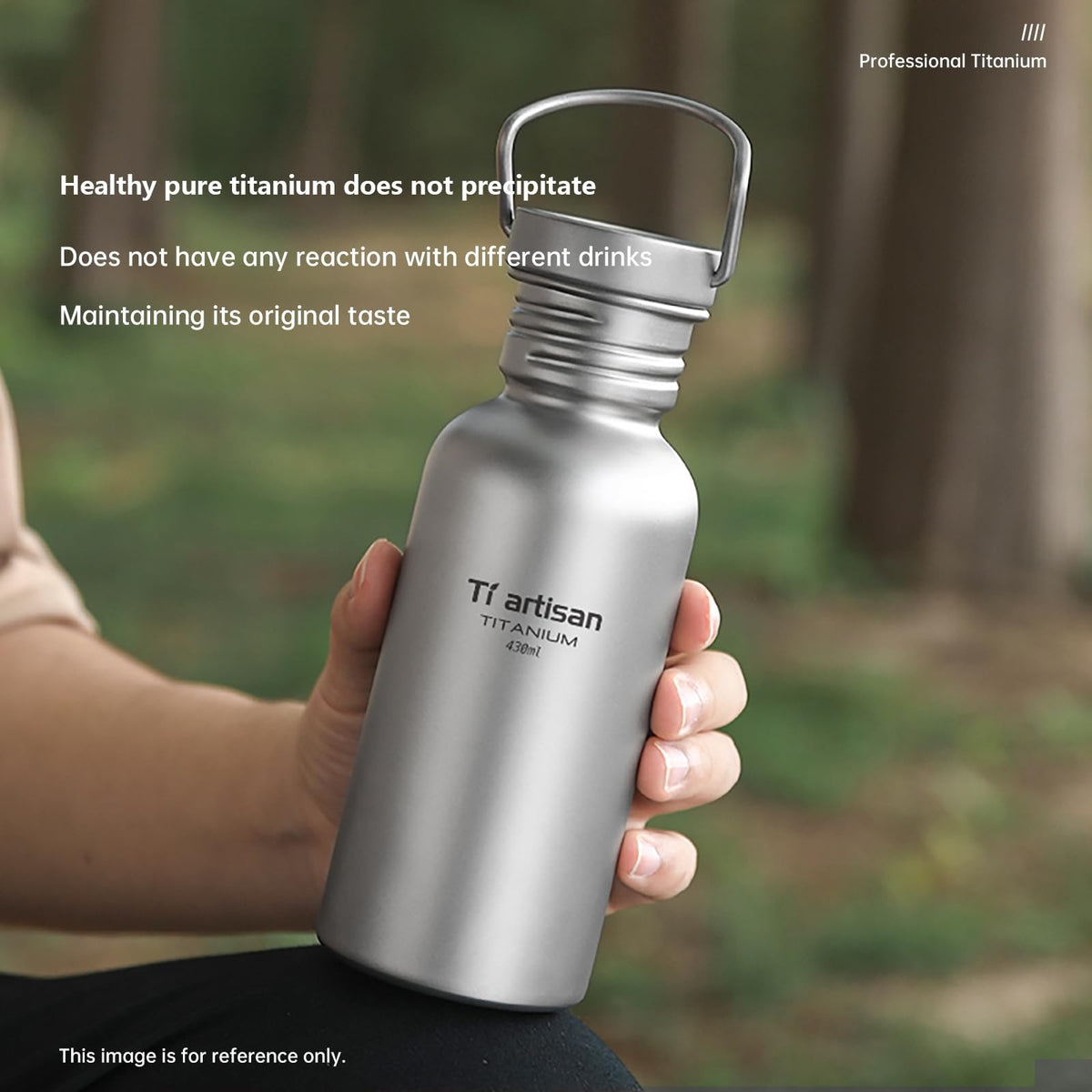 Ultralight Titanium Water Bottle 750ml Leakproof Camping Hydration