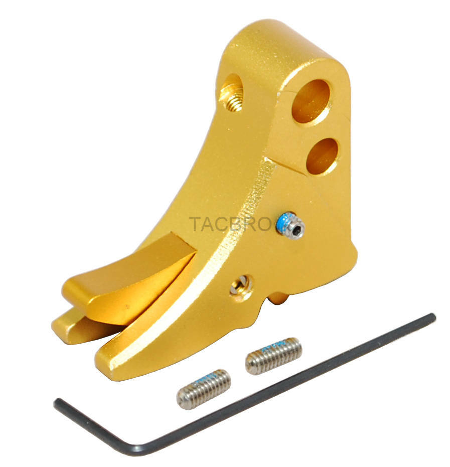 Anodized Aluminum Trigger Shoe with Safety for Gen 1-3 - Multiple Colors
