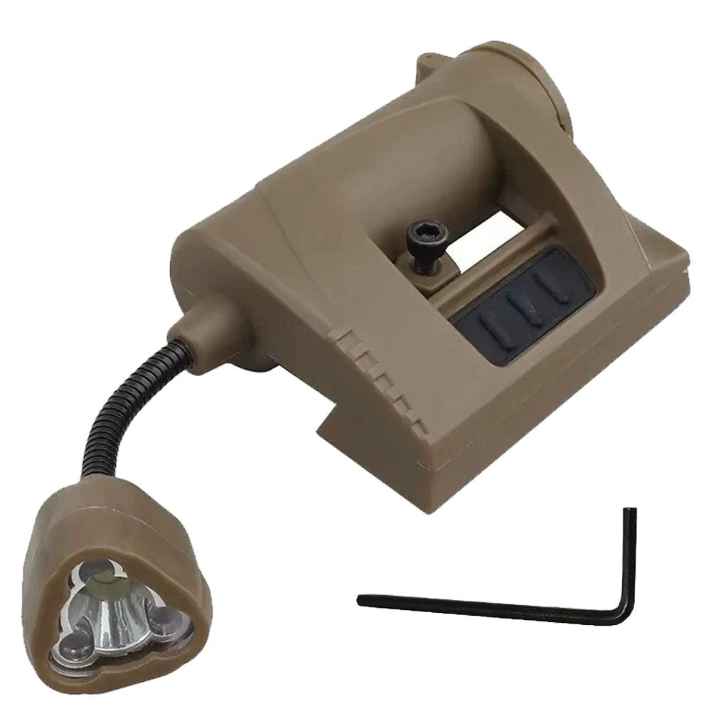 Tactical Helmet Flashlight with IR Signal Rail Mount - Multi-Color