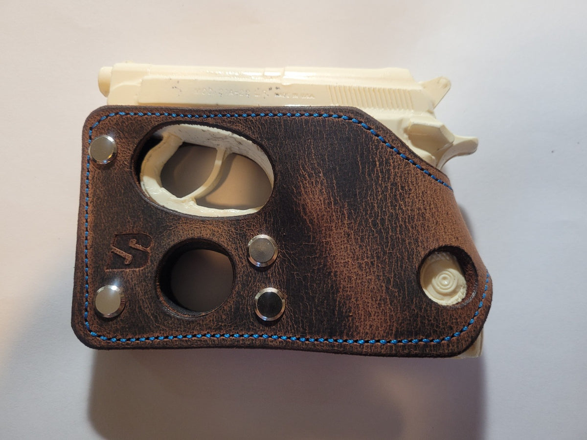 Wallet Style Pocket Holster for Beretta Tomcat 3032 & Bobcat 21A - Water Buffalo Leather