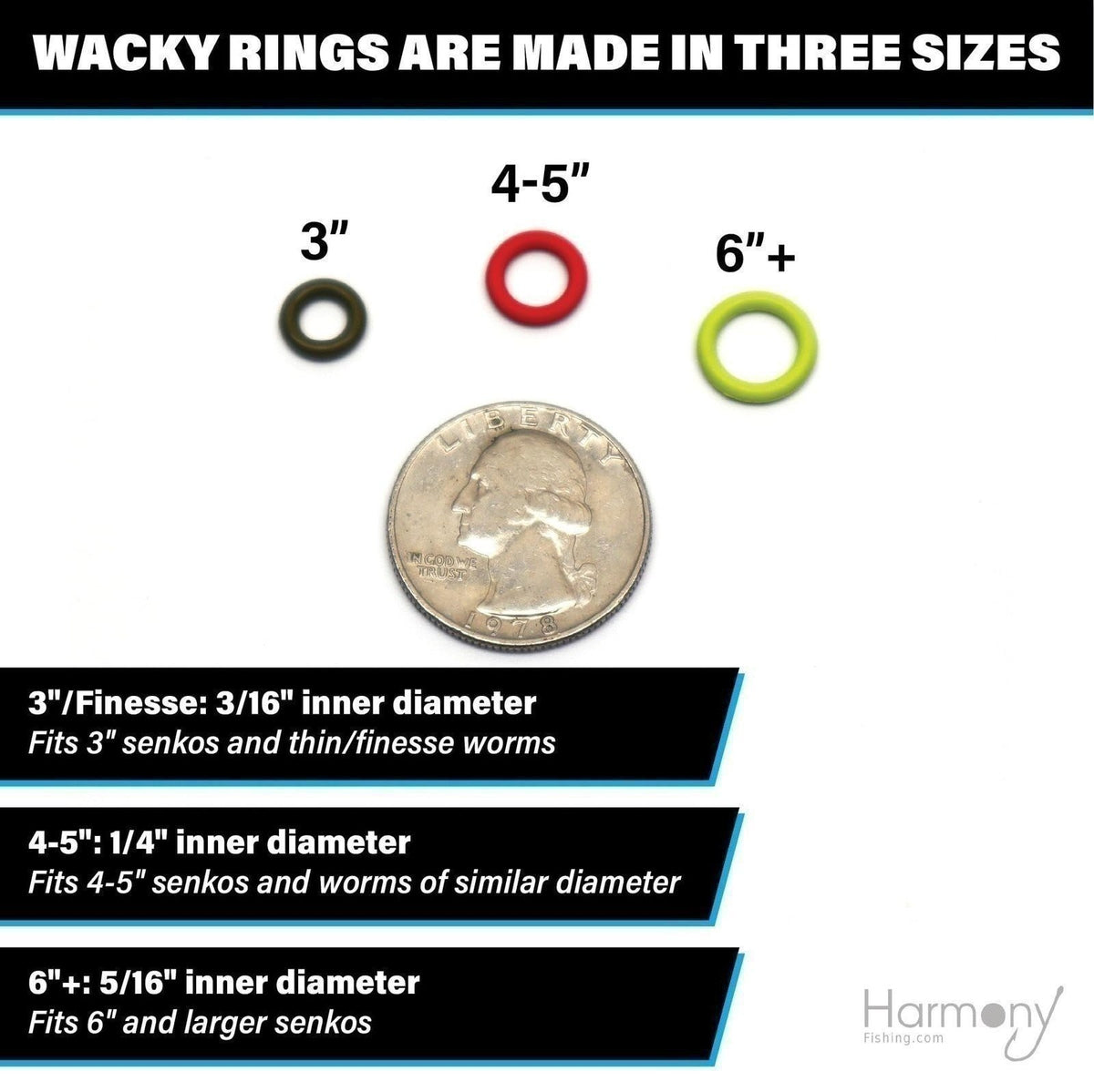 Wacky Rings 100 Pack for Fishing Rigging - Strong Silicone O-Rings for Senkos and Soft Baits