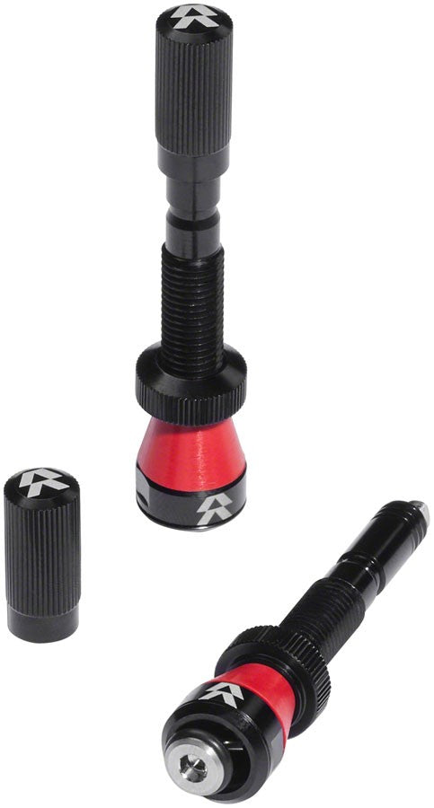 Tubeless Valve Set - 70mm Black Bike Tire Valve for Mountain & Gravel Rims