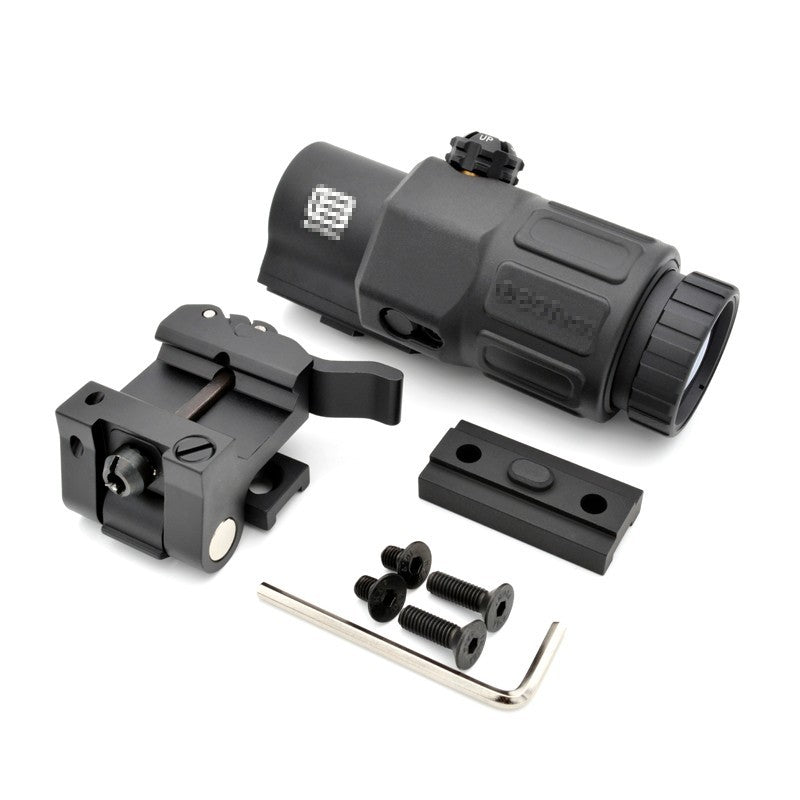 3X Magnifier with Quick-Disconnect Mount for Long-Range Shooting