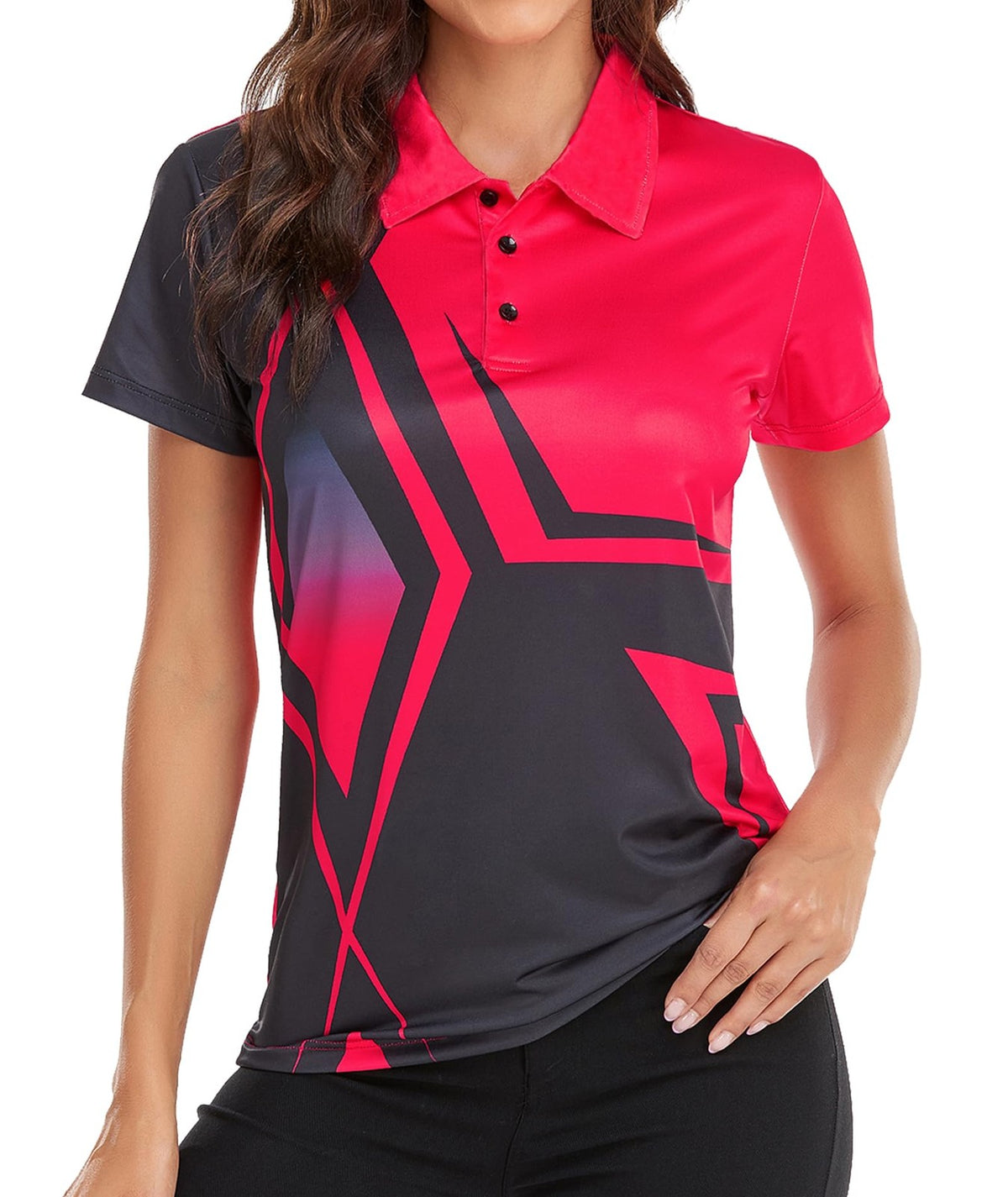 Women's Short Sleeve Golf Polo Shirt - Moisture Wicking & Lightweight